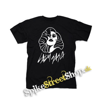 LADY GAGA - Logo & Portrait - čierne detské tričko