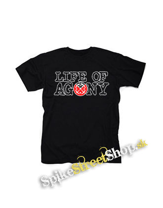 LIFE OF AGONY - Logo - čierne detské tričko