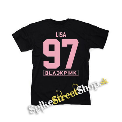 LISA 97 - BLACKPINK - Pink Number Years - čierne detské tričko
