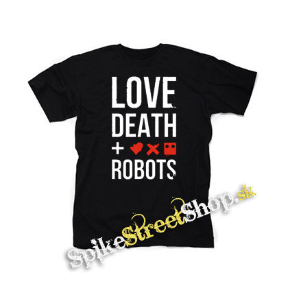 LOVE DEATH ROBOTS - Logo And Crest - čierne detské tričko
