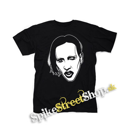 MARILYN MANSON - Art Drawing Portrait - čierne detské tričko