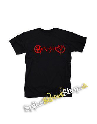 MINISTRY - Red Logo - čierne detské tričko