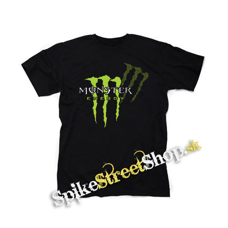 MONSTER ENERGY - Green Logo Honey Bee - čierne detské tričko