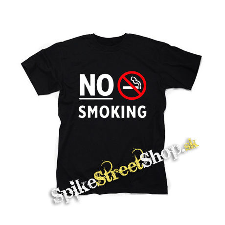NO SMOKING - Slogan - čierne detské tričko
