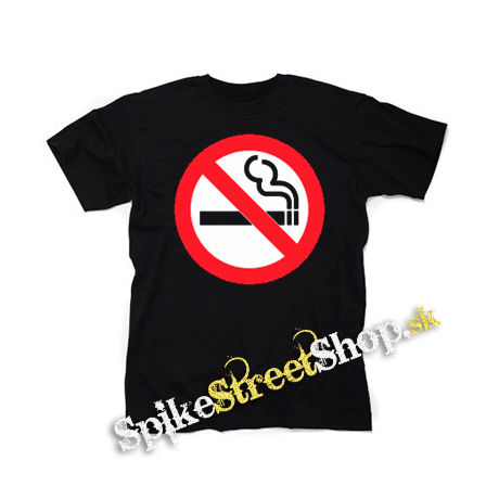NO SMOKING - čierne detské tričko