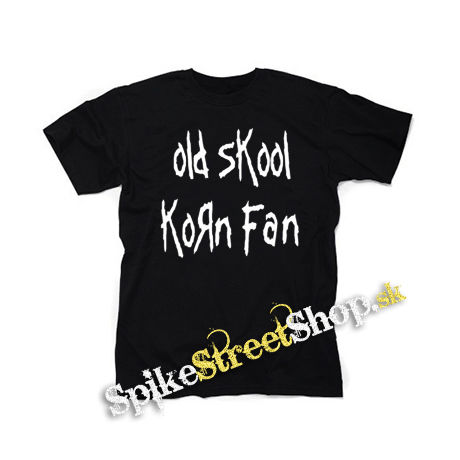 OLD SKOOL KORN FAN - čierne detské tričko
