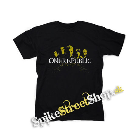 ONE REPUBLIC - Logo And Band povodne - čierne detské tričko
