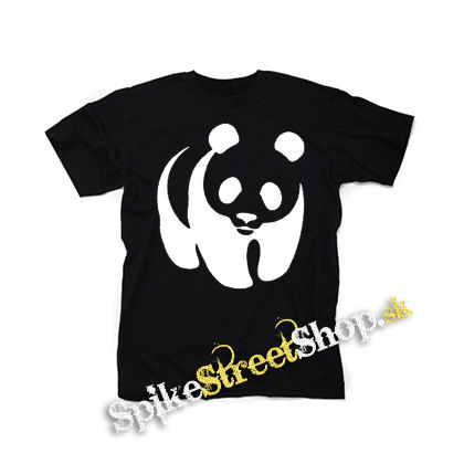 PANDA - čierne detské tričko