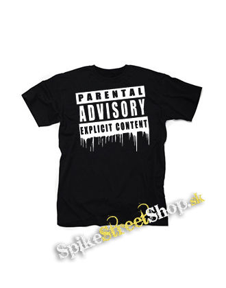 PARENTAL ADVISORY EXPLICIT CONTENT - čierne detské tričko