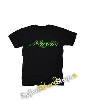 POISON - Logo Green - čierne detské tričko