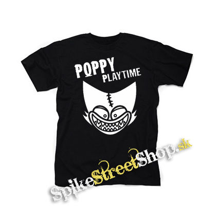 POPPY PLAYTIME - Logo Teeth smile - čierne detské tričko