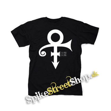PRINCE - Signature 1958-2016 - čierne detské tričko