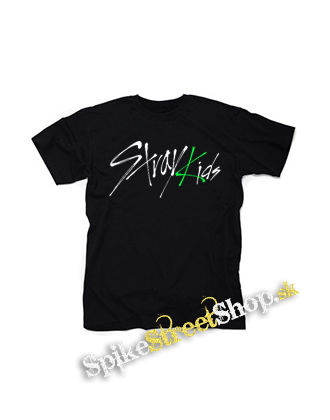 STRAY KIDS - Oddinary Green Logo - čierne detské tričko