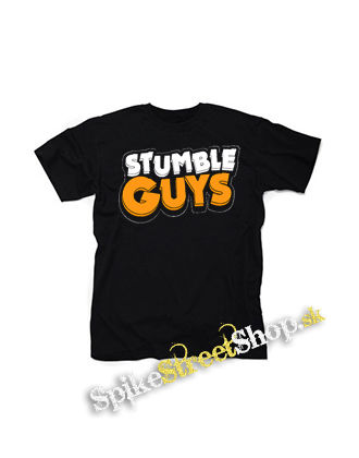 STUMBLE GUYS - Logo - čierne detské tričko