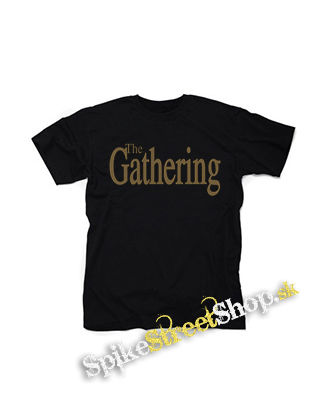 THE GATHERING - Logo Gold - čierne detské tričko