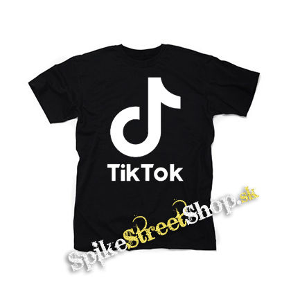 TIK TOK - Logo - čierne detské tričko