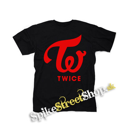 TWICE - Red Logo - čierne detské tričko
