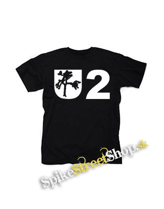 U2 - Logo Tree - čierne detské tričko