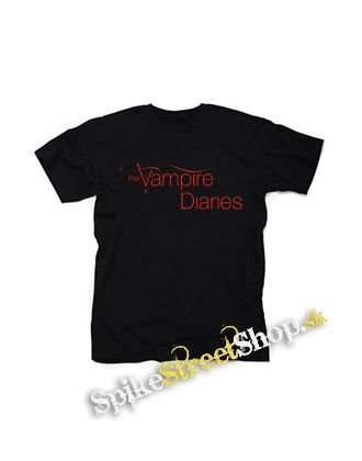 VAMPIRE DIARIES - Red Logo - čierne detské tričko