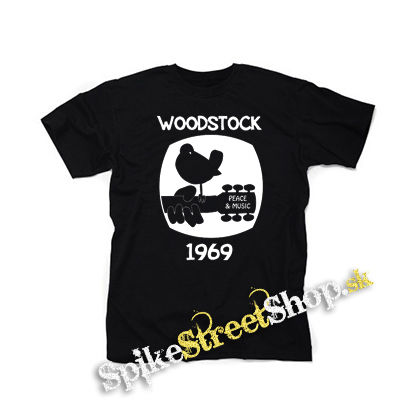 WOODSTOCK - 1969 - čierne detské tričko