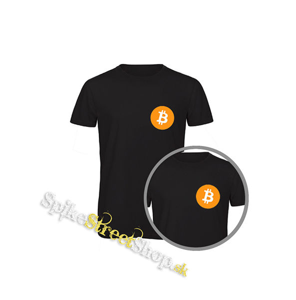 BITCOIN - Crest - čierne detské tričko