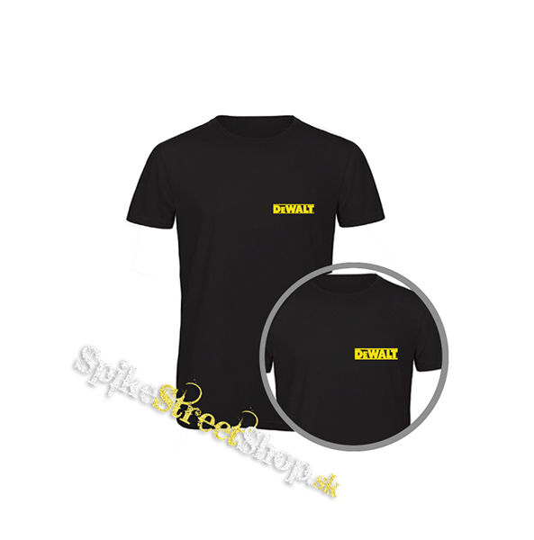 DEWALT - Yellow Logo - čierne detské tričko