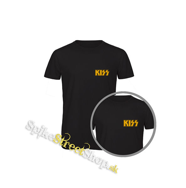 KISS - Yellow Logo - čierne detské tričko