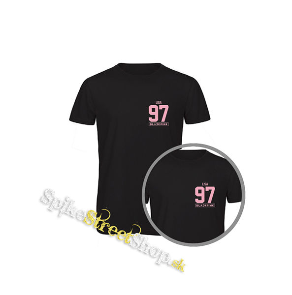 LISA 97 - BLACKPINK - Pink Number Years - čierne detské tričko