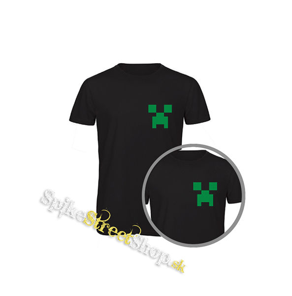 MINECRAFT - Green Creeper - čierne detské tričko