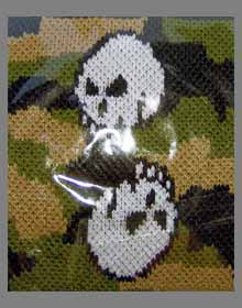 ARMY SKULL -  čiernobiele potítko