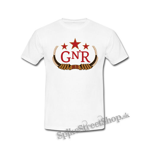 GUNS N ROSES - Colour Logo Chinese Democracy - biele pánske tričko