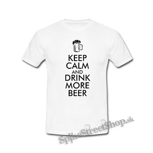 KEEP CALM AND DRINK - biele pánske tričko