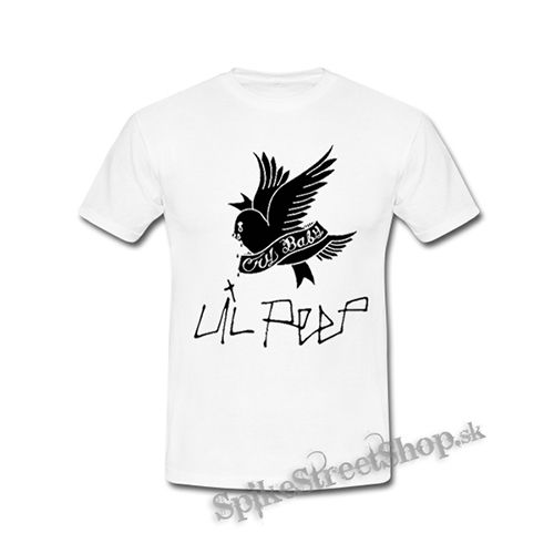 LIL PEEP - Logo Cry Baby - biele pánske tričko