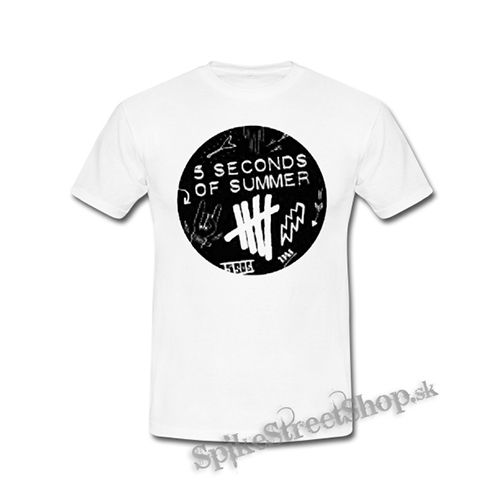 5 SECONDS OF SUMMER - Scribble Logo - biele detské tričko