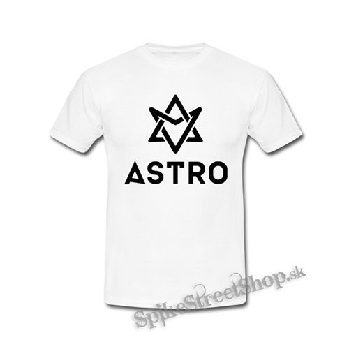 ASTRO - Logo NA ČIERNE - biele detské tričko