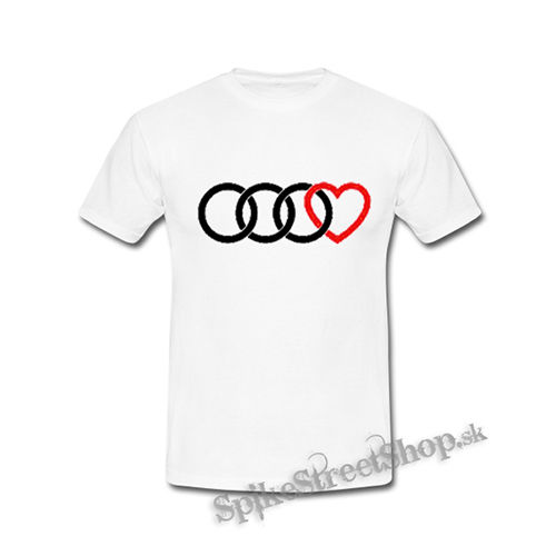 AUDI - Love - biele detské tričko
