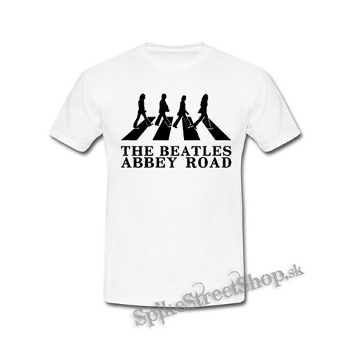 BEATLES - Abbey Roads Silhouette - biele detské tričko
