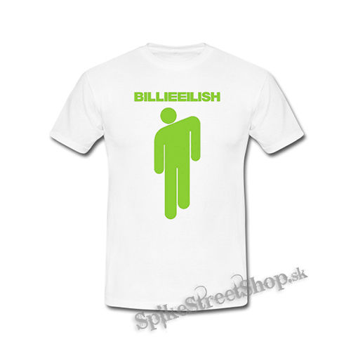 BILLIE EILISH - Stickman Logo Green - biele detské tričko