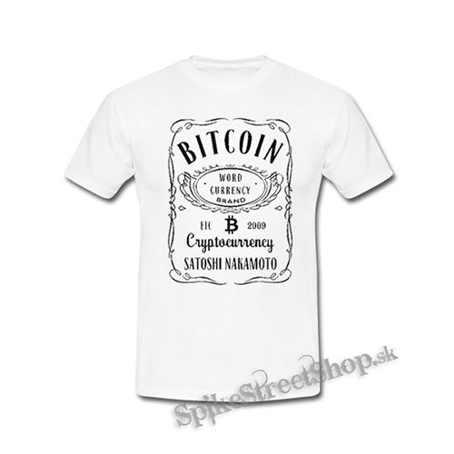 BITCOIN - Jack Daniels Motive - biele detské tričko
