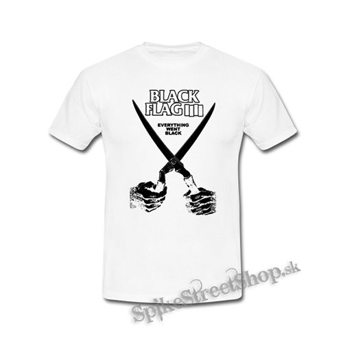 BLACK FLAG - Everything Went Black - biele detské tričko
