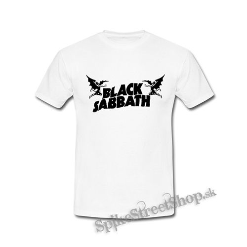 BLACK SABBATH - Logo Black - biele detské tričko