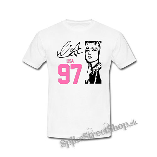 BLACKPINK - Lisa 97 Signature Portrait - biele detské tričko
