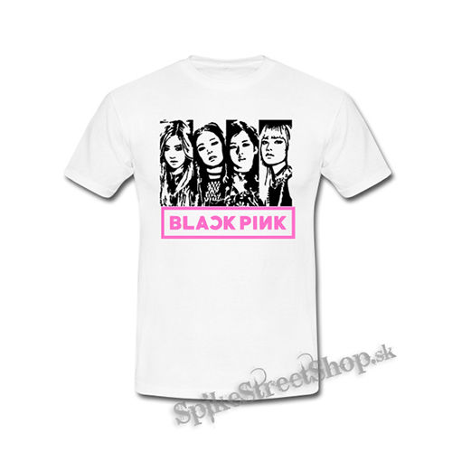BLACKPINK - Logo & Band - biele detské tričko