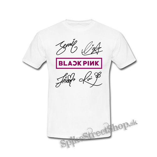 BLACKPINK - Logo & Signature - biele detské tričko