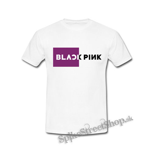 BLACKPINK - Pink Square Crest - biele detské tričko