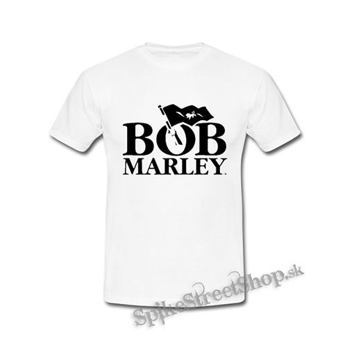 BOB MARLEY - Logo & Flag - biele detské tričko