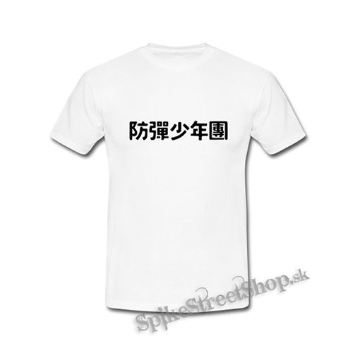 BTS - BANGTAN BOYS - Korean Logo - biele detské tričko