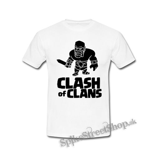 CLASH OF CLANS - Barbarian Logo - biele detské tričko