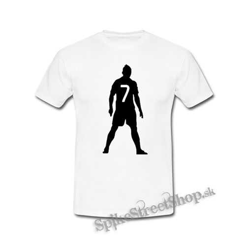 CRISTIANO RONALDO - Silhouette 7 - biele detské tričko