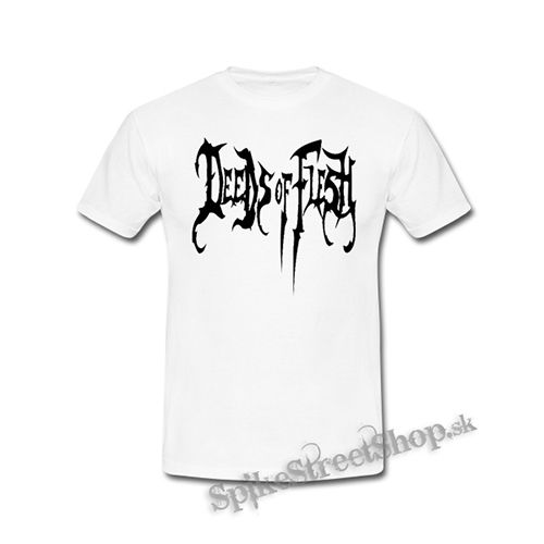 DEEDS OF FLESH - Logo  Black - biele detské tričko